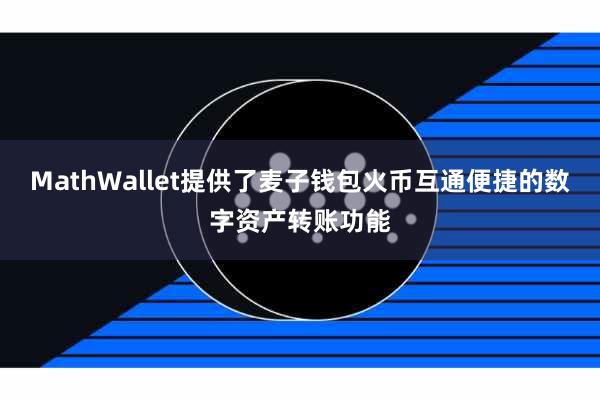 MathWallet提供了麦子钱包火币互通便捷的数字资产转账功能